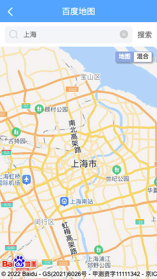 搜索城市展示地图